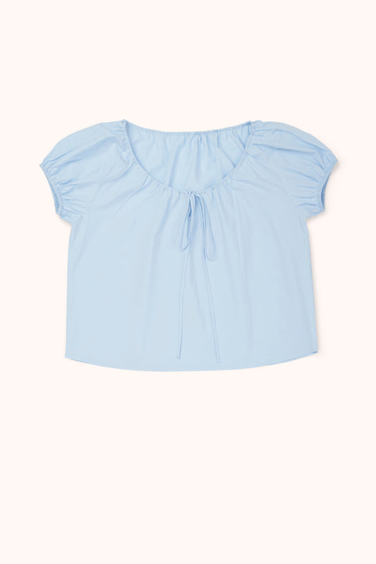 Puff Sleeve Blouse - SKY BLUE