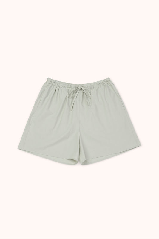 Women Midi Shorts-MIST GREEN